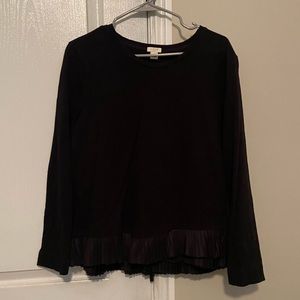 J. Crew Ruffle Hem Sweatshirt